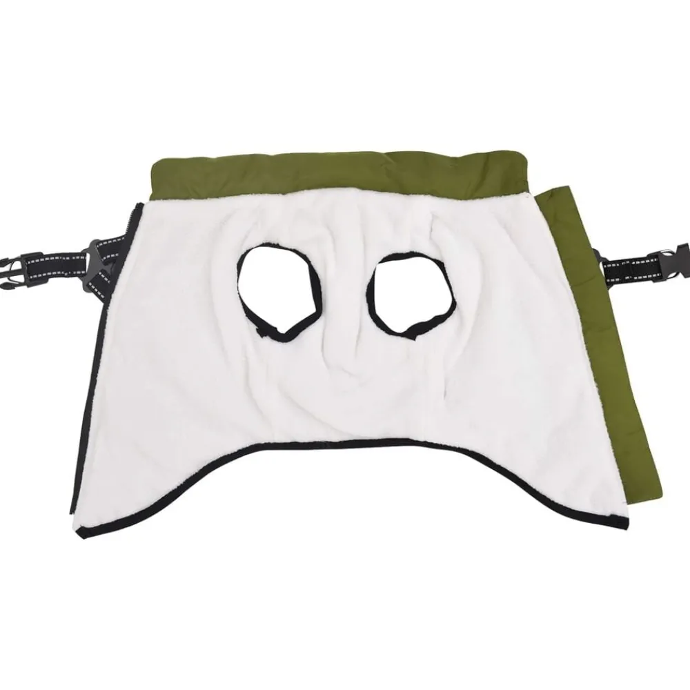 Huisdierbenodigdheden*vidaXL Hondenjas Legergroen L28 Fleece en polyester Leger groen