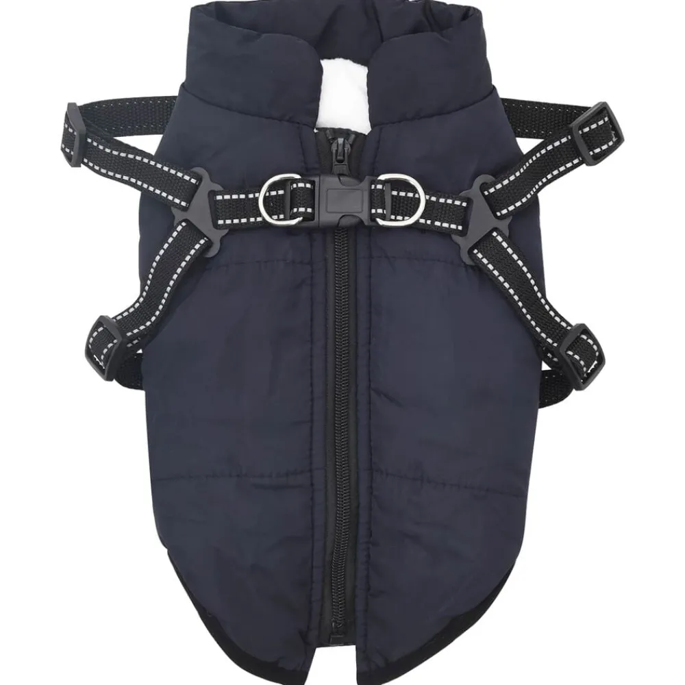 Huisdierbenodigdheden*vidaXL Hondenjas L24 Fleece en polyester Marineblauw