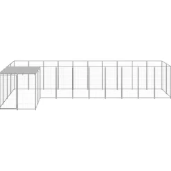 Hondenkennel 7,26 m² staal kleurig>vidaXL Hot