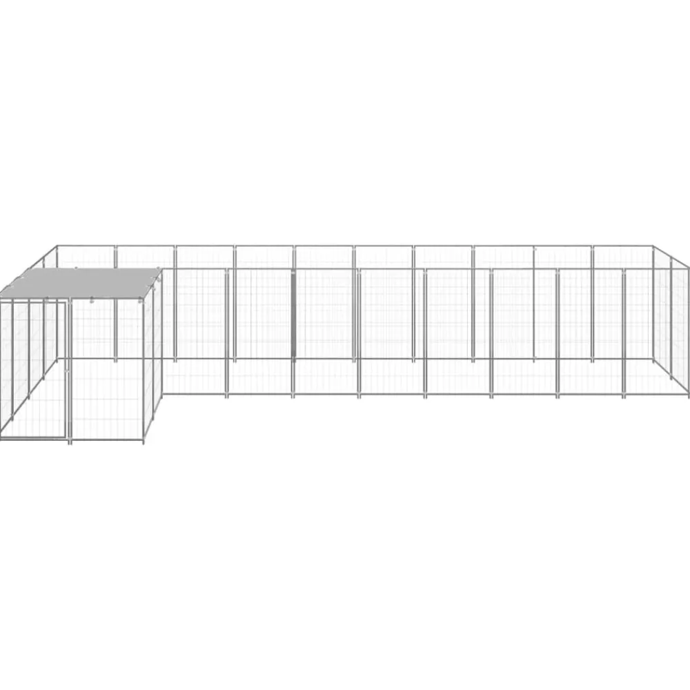 Hondenkennel 7,26 m² staal kleurig>vidaXL Hot