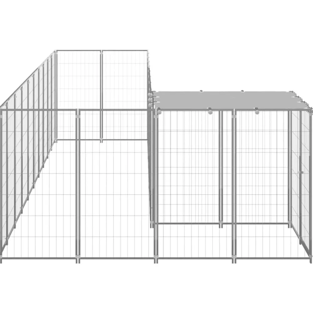 Hondenkennel 7,26 m² staal kleurig>vidaXL Hot