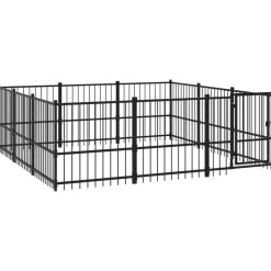 Huisdierbenodigdheden*vidaXL Hondenkennel voor buiten 8,47 m² staal