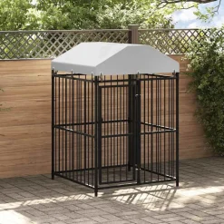 Hondenkennel voor buiten met dak 120x120x150 cm>vidaXL New