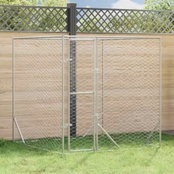 Huisdierbenodigdheden*vidaXL Hondenkennel voor buiten 2x2x2 m gegalvaniseerd staal zilver