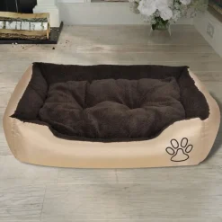 Huisdierbenodigdheden*vidaXL Hondenmand bruin en Beige XXL
