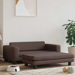 Huisdierbenodigdheden*vidaXL Hondenmand met verlengstuk 100x50x30 cm kunstleer Bruin