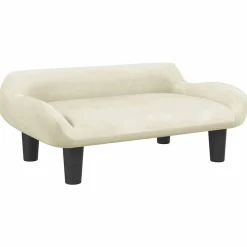 Hondenmand 70x40x24 cm fluweel crèmekleurig>vidaXL New