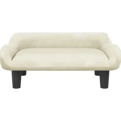 Hondenmand 70x40x24 cm fluweel crèmekleurig><noscript><img width=