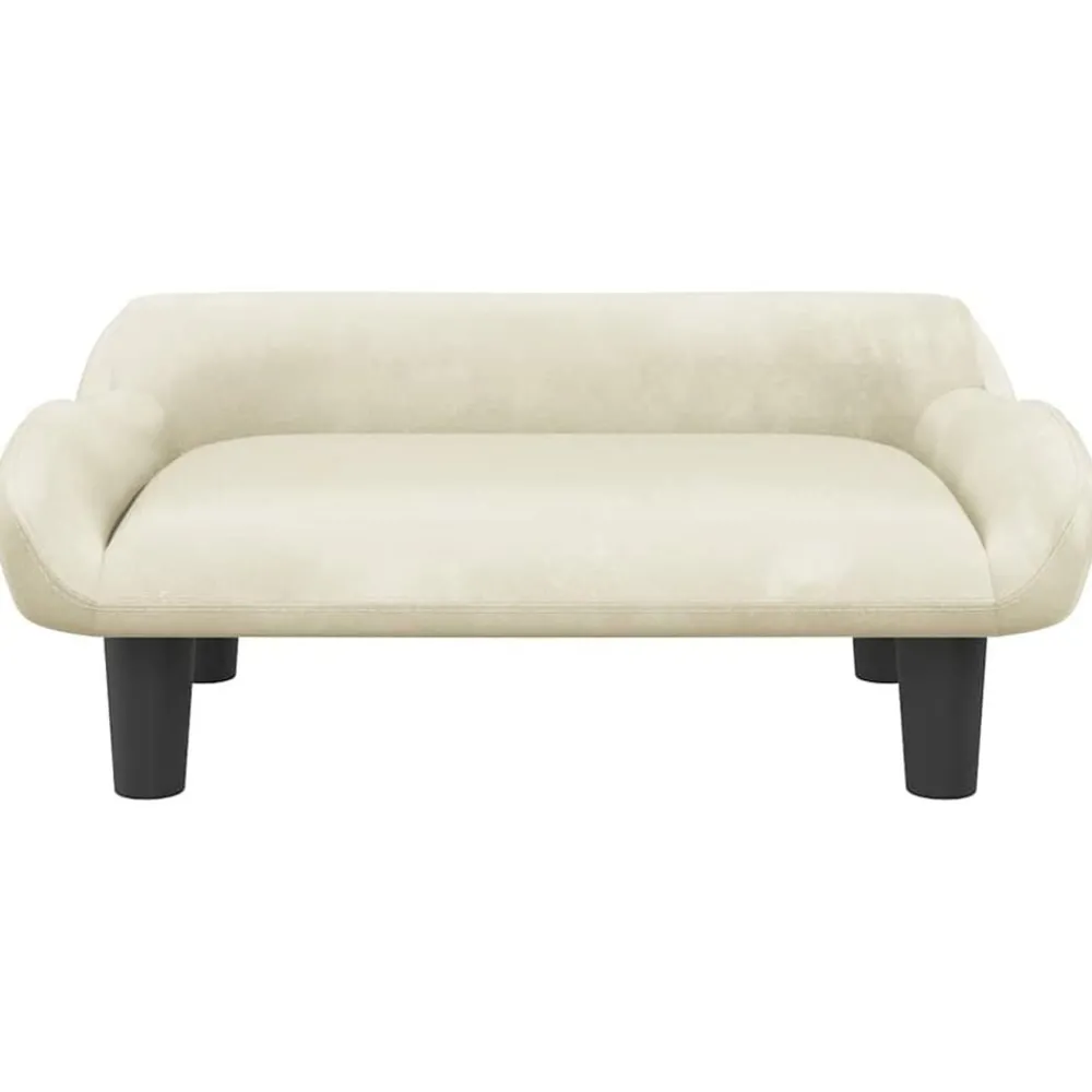 Hondenmand 70x40x24 cm fluweel crèmekleurig>vidaXL New
