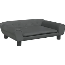 Huisdierbenodigdheden*vidaXL Hondenmand 70x48x22 cm fluweel Donkergrijs