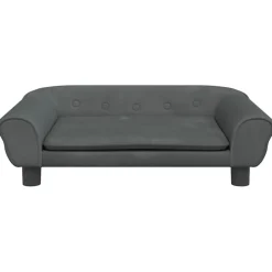 Huisdierbenodigdheden*vidaXL Hondenmand 70x48x22 cm fluweel Donkergrijs