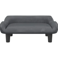 Huisdierbenodigdheden*vidaXL Hondenmand 70x40x24 cm fluweel Donkergrijs