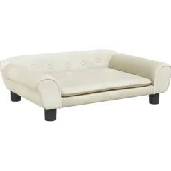 Huisdierbenodigdheden*vidaXL Hondenmand 70x48x22 cm fluweel crèmekleurig Cr&egrave;me