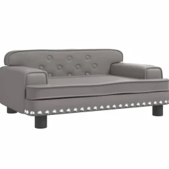 Huisdierbenodigdheden*vidaXL Hondenmand 70x45x30 cm kunstleer Grijs