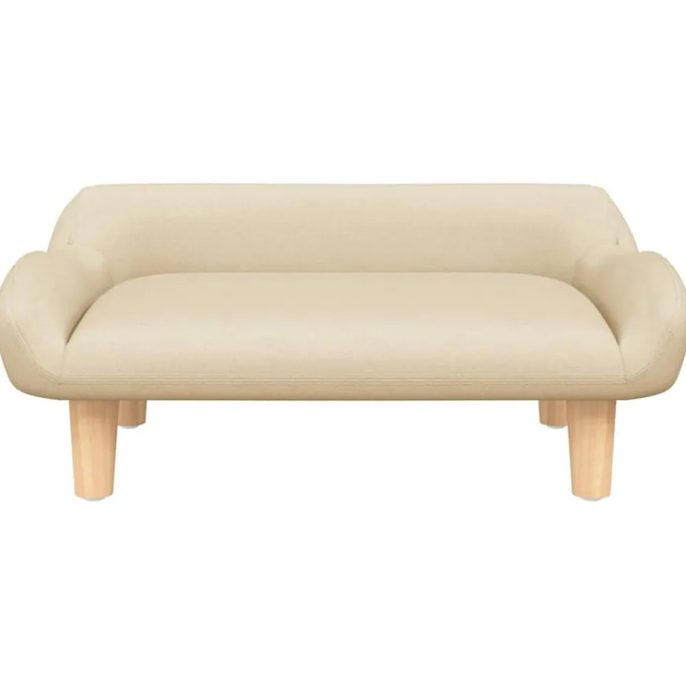 Huisdierbenodigdheden*vidaXL Hondenmand 70x40x24 cm stof crèmekleurig Crème