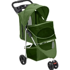 Huisdierbenodigdheden*vidaXL Hondenwagen inklapbaar 80x46x98 cm oxford stof Groen