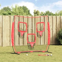 Sport & Spel*vidaXL Honkbaloefennet Zwart 214,5 x 89,5 x 181 cm Polyester