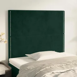 Bedden & Accessoires*vidaXL Hoofdbord 90x5x118/128 cm fluweel Donkergroen