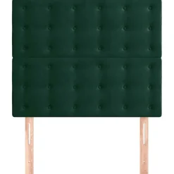 Bedden & Accessoires*vidaXL Hoofdbord 80x5x118/128 cm fluweel Donkergroen