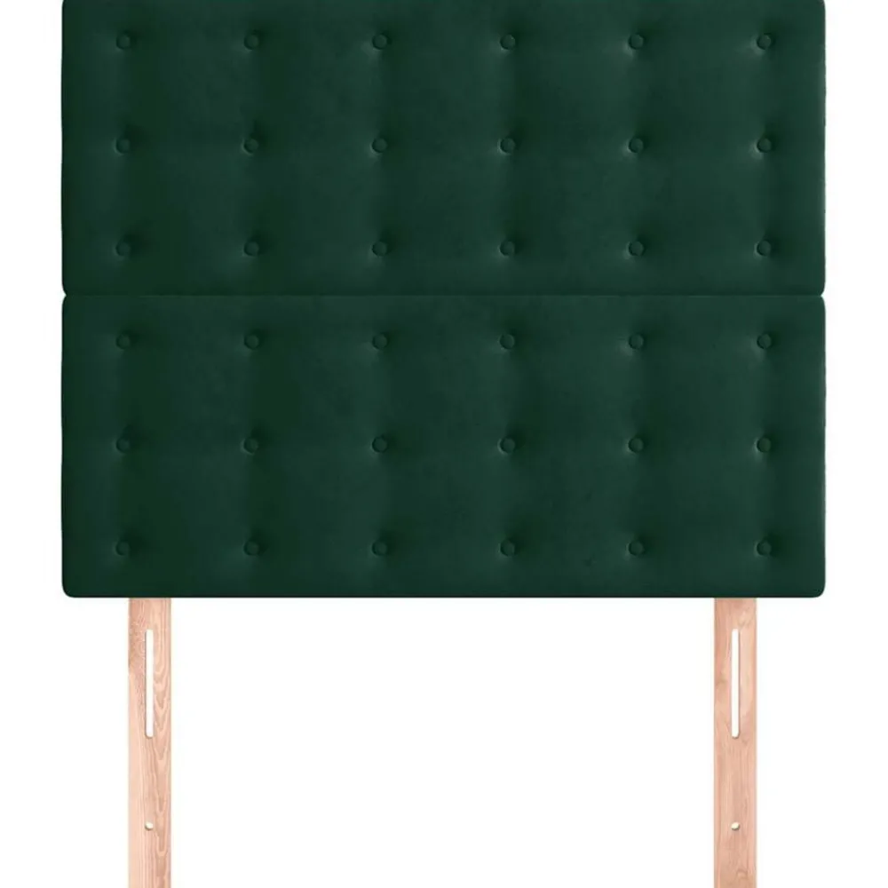 Bedden & Accessoires*vidaXL Hoofdbord 80x5x118/128 cm fluweel Donkergroen