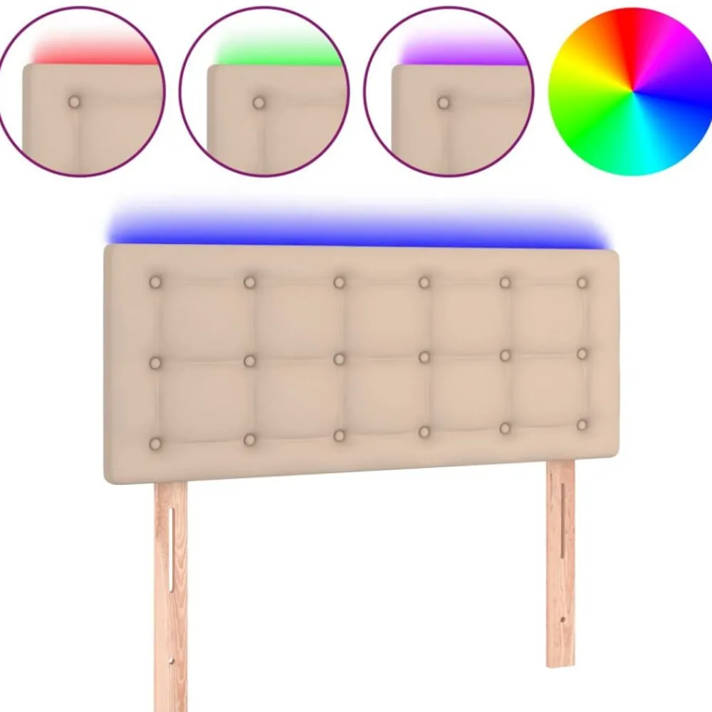 Hoofdbord LED 80x5x78/88 cm kunstleer kleurig>vidaXL Best