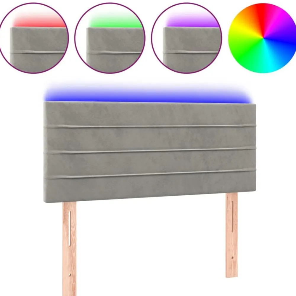 Hoofdbord LED 80x5x78/88 cm fluweel>vidaXL Sale