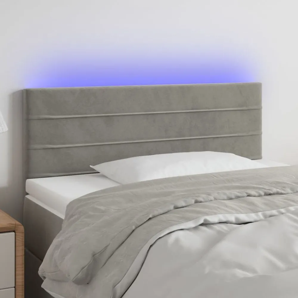 Hoofdbord LED 80x5x78/88 cm fluweel>vidaXL Sale