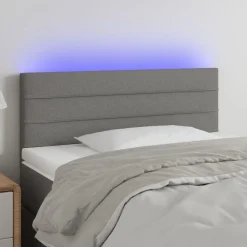 Hoofdbord LED 80x5x78/88 cm stof>vidaXL New