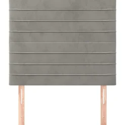 Bedden & Accessoires*vidaXL Hoofdbord 80x5x118/128 cm fluweel Lichtgrijs