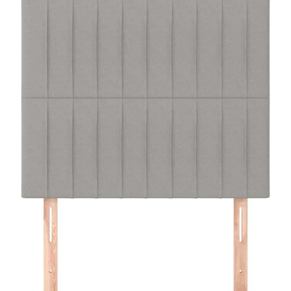 Bedden & Accessoires*vidaXL Hoofdbord 80x5x118/128 cm stof Lichtgrijs
