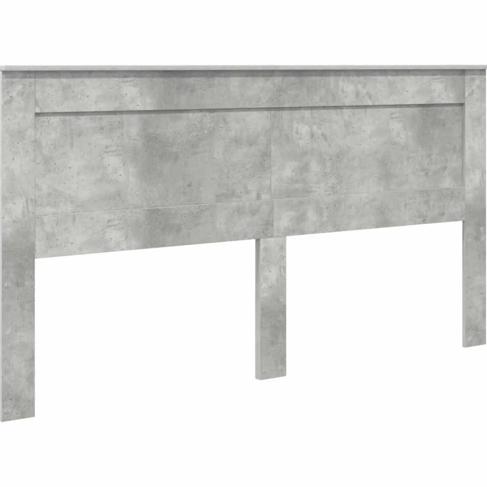 Hoofdbord met hoofdeinde Beton Grijs 200 cm Bewerkt hout>vidaXL Best