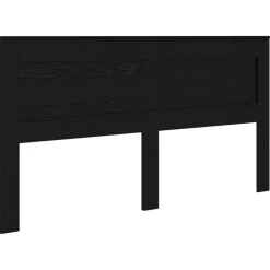 Bedden & Accessoires*vidaXL Hoofdbord met hoofdeinde 200 cm Bewerkt hout Zwart eiken