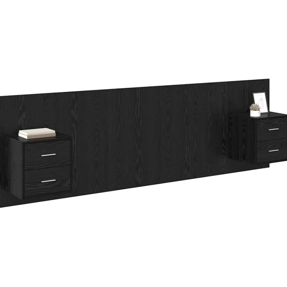 Hoofdbord Met Kast met lade 3 stuks Bewerkt hout>vidaXL Clearance