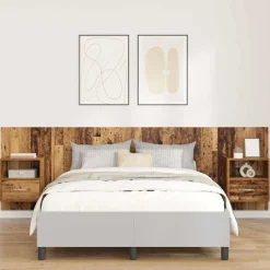 Bedden & Accessoires*vidaXL Hoofdbord Met Kast met lade 3 pcs Bewerkt hout Oud hout