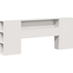 Bedden & Accessoires*vidaXL Hoofdbord met opbergruimte 200 cm massief grenenhout Wit