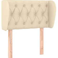 Hoofdbord met randen 83x23x78/88 cm stof crèmekleurig>vidaXL Hot