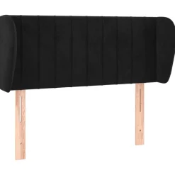 Bedden & Accessoires*vidaXL Hoofdbord met randen 83x23x78/88 cm fluweel Zwart