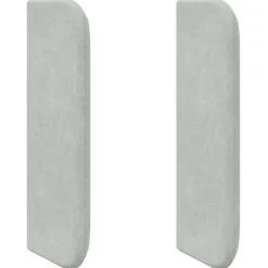 Bedden & Accessoires*vidaXL Hoofdbord oor Lichtgrijs 40,5 x 40,5 x 4 cm Fluweel