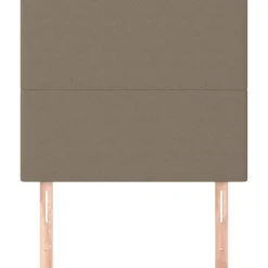 Bedden & Accessoires*vidaXL Hoofdbord 80x5x118/128 cm Stof Taupe