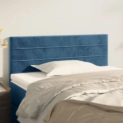 Bedden & Accessoires*vidaXL Hoofdbord 80x5x78/88 cm fluweel Donkerblauw