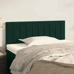 Bedden & Accessoires*vidaXL Hoofdbord 80x5x78/88 cm fluweel Donkergroen