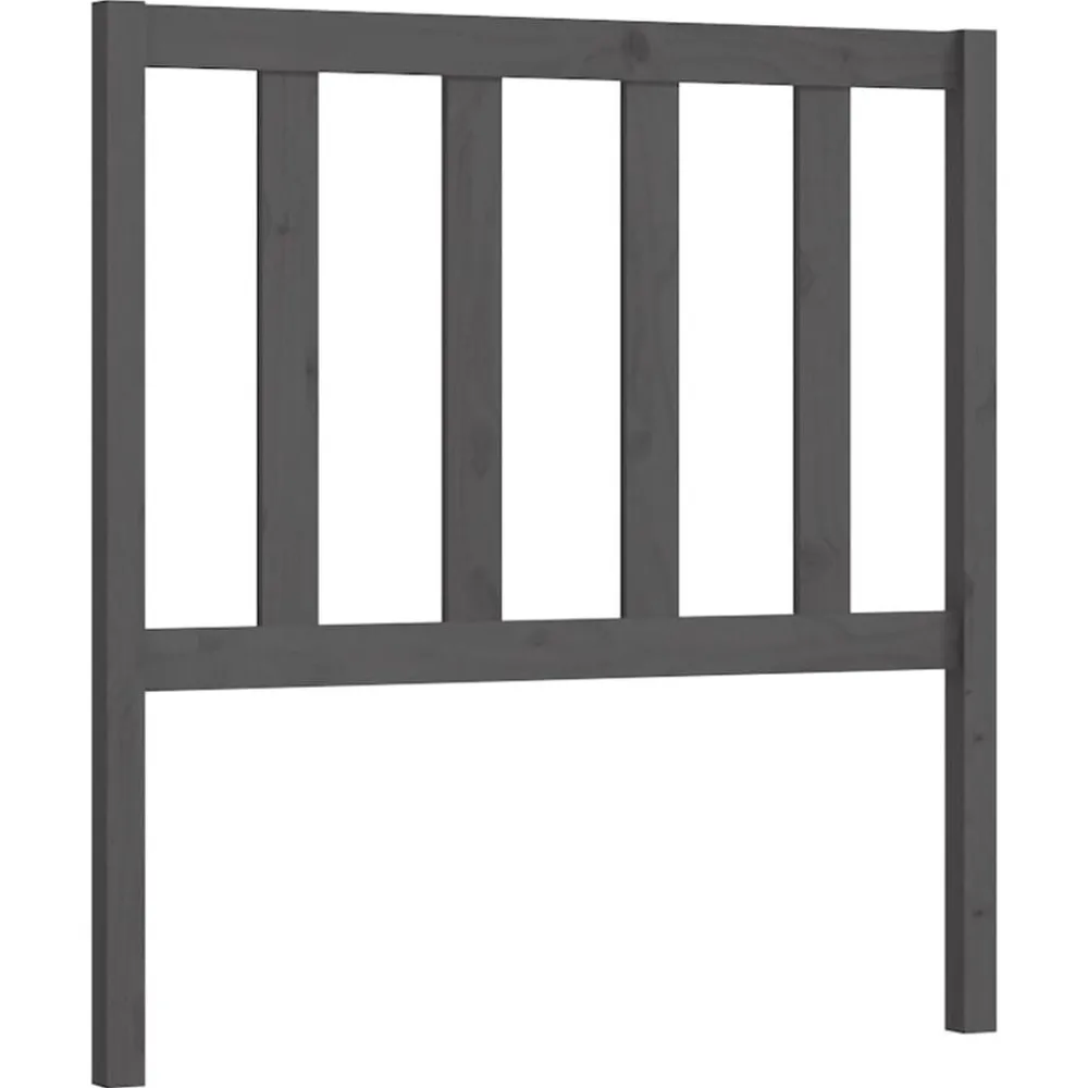 Bedden & Accessoires*vidaXL Hoofdbord 81x4x100 cm massief grenenhout Grijs