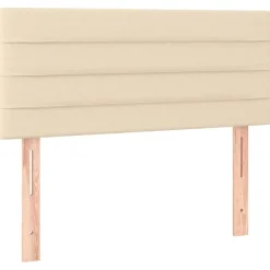 Bedden & Accessoires*vidaXL Hoofdbord 80x5x78/88 cm stof crèmekleurig Cr&egrave;me