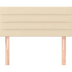 Bedden & Accessoires*vidaXL Hoofdbord 80x5x78/88 cm stof crèmekleurig Cr&egrave;me