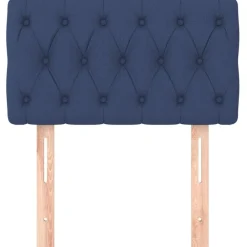 Bedden & Accessoires*vidaXL Hoofdbord 80x7x78/88 cm stof Blauw