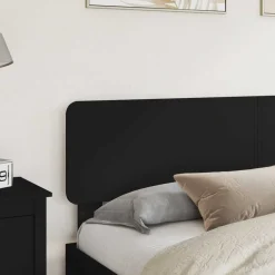 Bedden & Accessoires*vidaXL Hoofdbord Eiken 90 cm Bewerkt hout Zwart