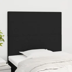 Bedden & Accessoires*vidaXL Hoofdbord 80x5x118/128 cm stof Zwart