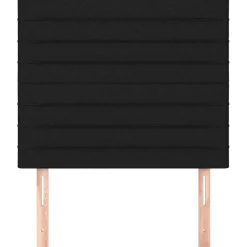 Bedden & Accessoires*vidaXL Hoofdbord 80x5x118/128 cm stof Zwart
