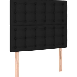 Bedden & Accessoires*vidaXL Hoofdbord 80x5x118/128 cm stof Zwart