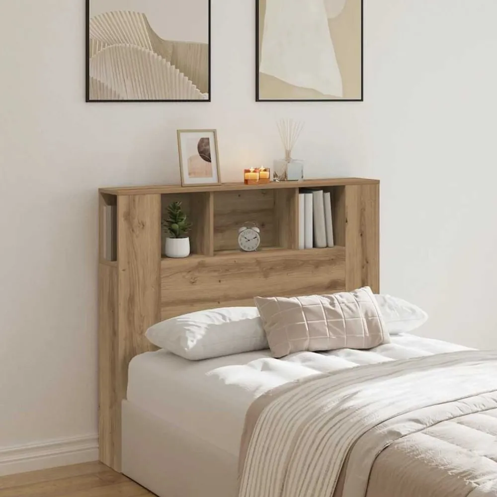 Hoofdbordkast 120x19x104,5cm bewerkt hout artisanaal eikenkleur>vidaXL